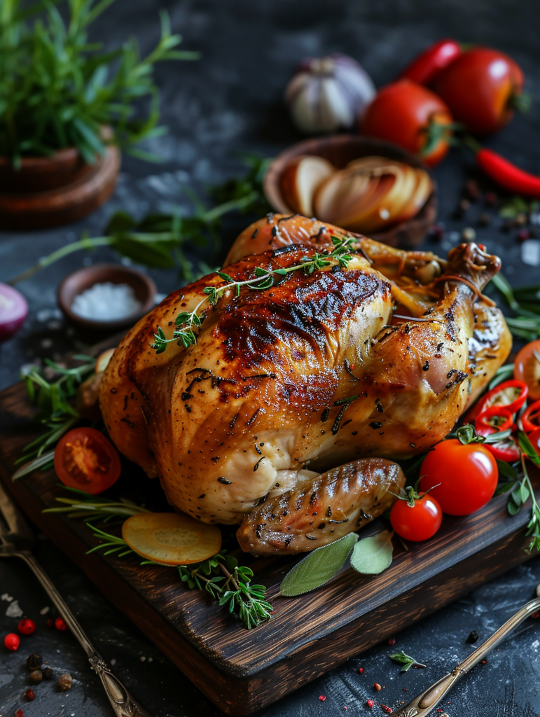 Herb-Crusted Griller Chicken ⾹草童⼦鸡