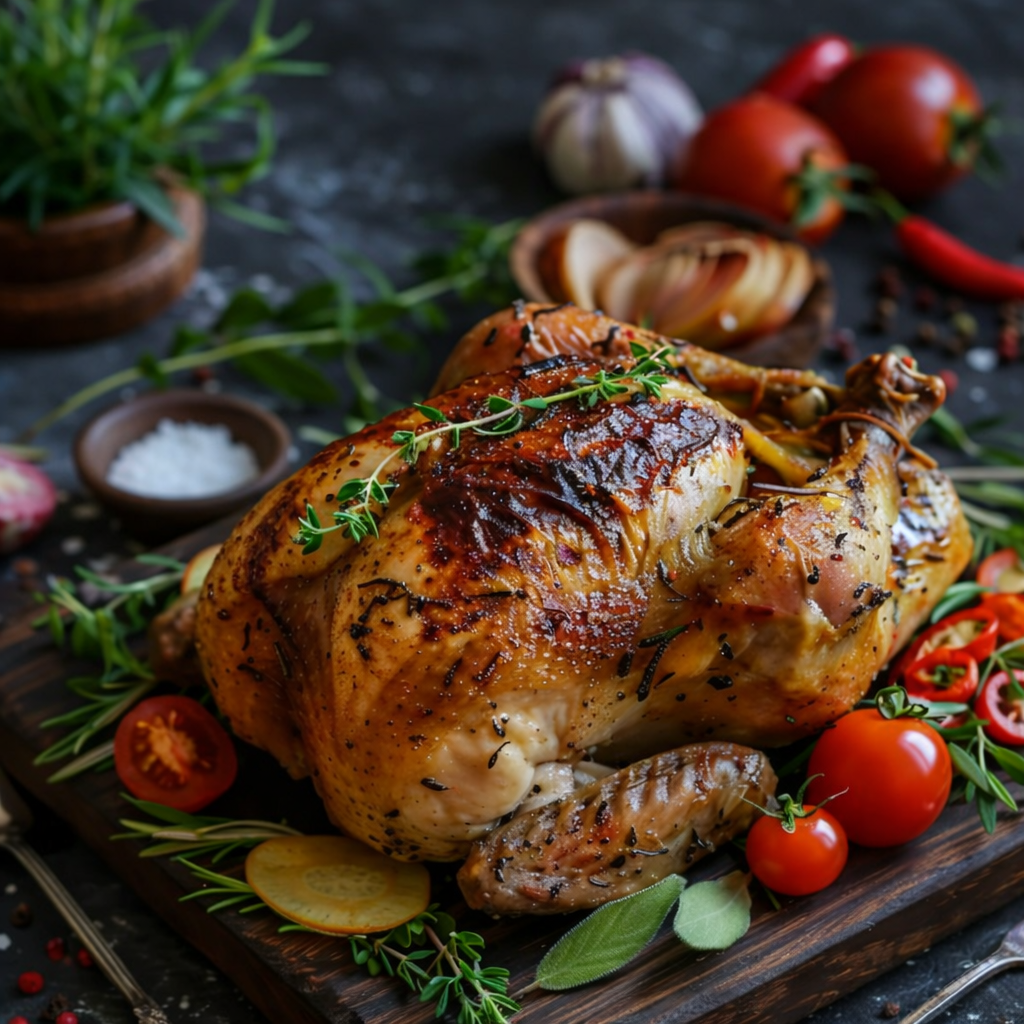 Herb-Crusted Griller Chicken ⾹草童⼦鸡