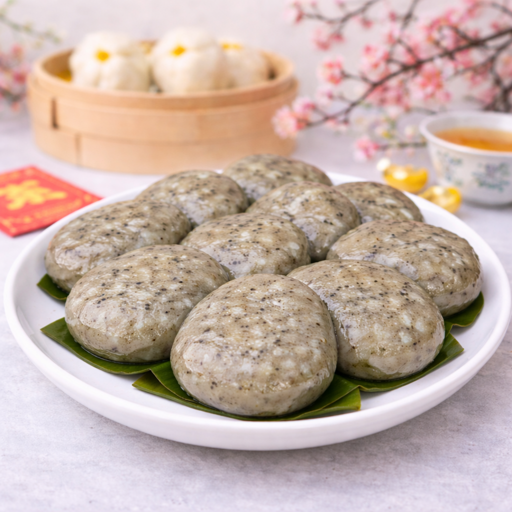 Salty Black Sesame Kueh - 12pcs