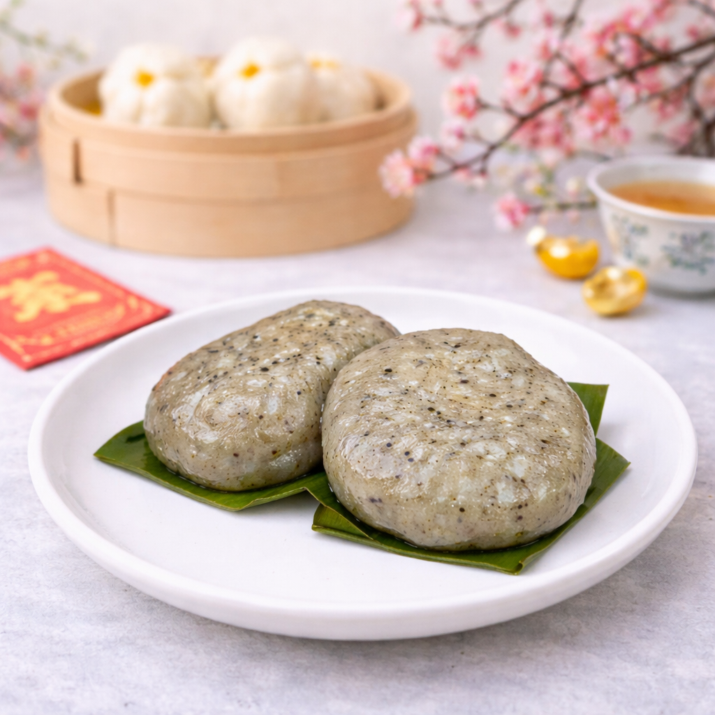 Salty Black Sesame Kueh - 12pcs